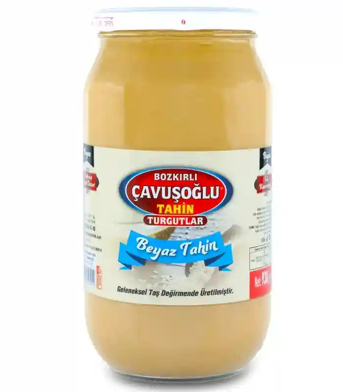 Tek Kavrulmuş Beyaz Tahin Cam Kavanoz 930g