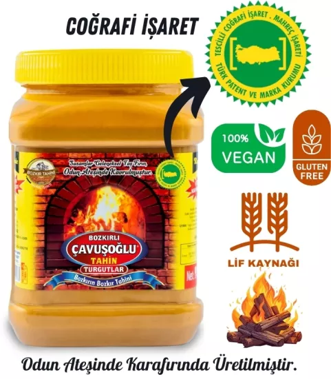 Odun Ateşinde Karafırında Çifte Kavrulmuş Kepeksiz Bozkır Tahini 930g